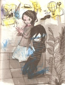 La ilustración de El cristal con que se mira, coloreada por Tony