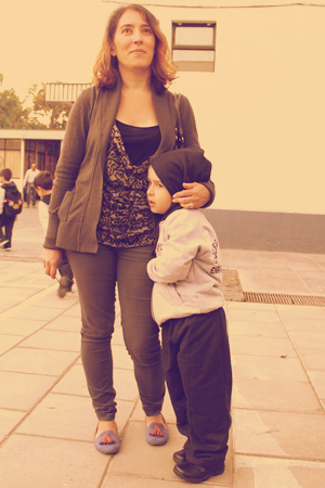 En el primer día de colegio de Tony